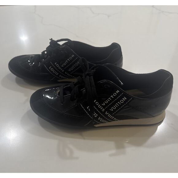 Louis Vuitton Patent Leather Low Top Size 37.5 Women’s Sneaker (runs Small) - Picture 1 of 16